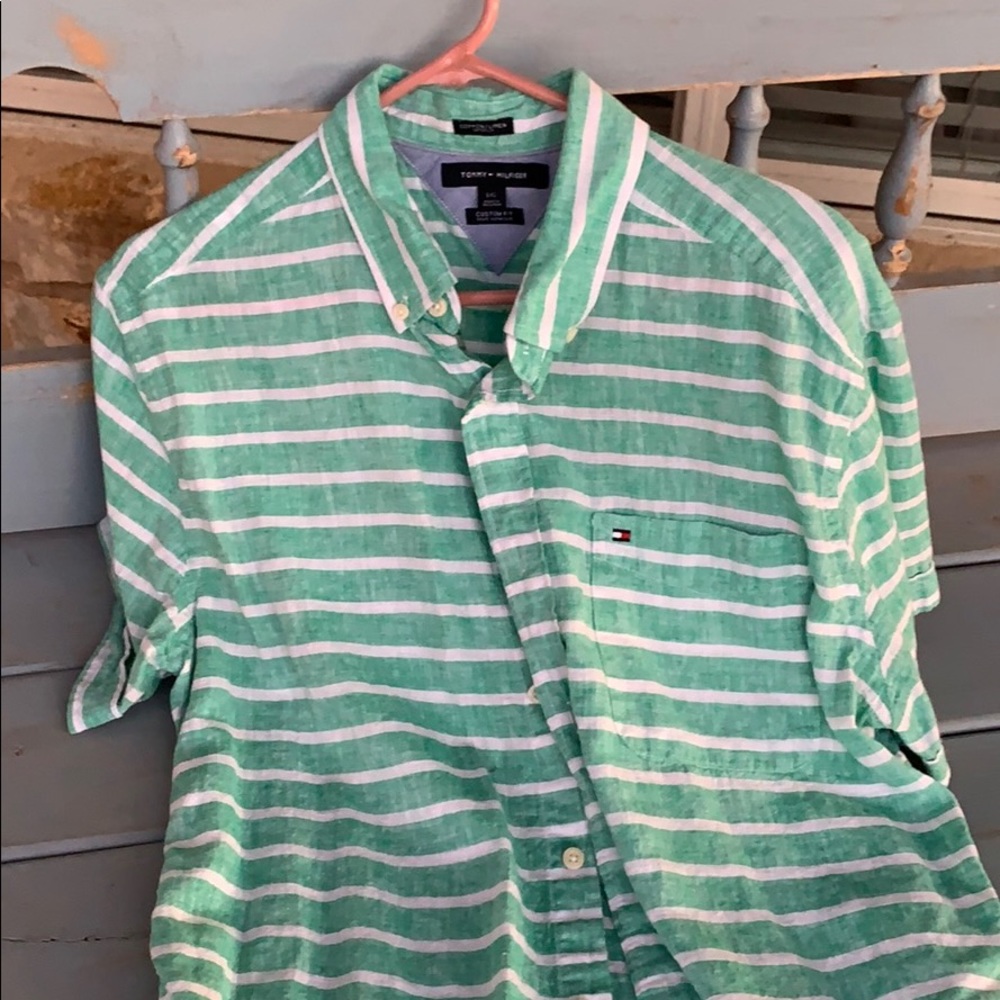 Tommy Hilfiger Cotton/Linen striped shirt